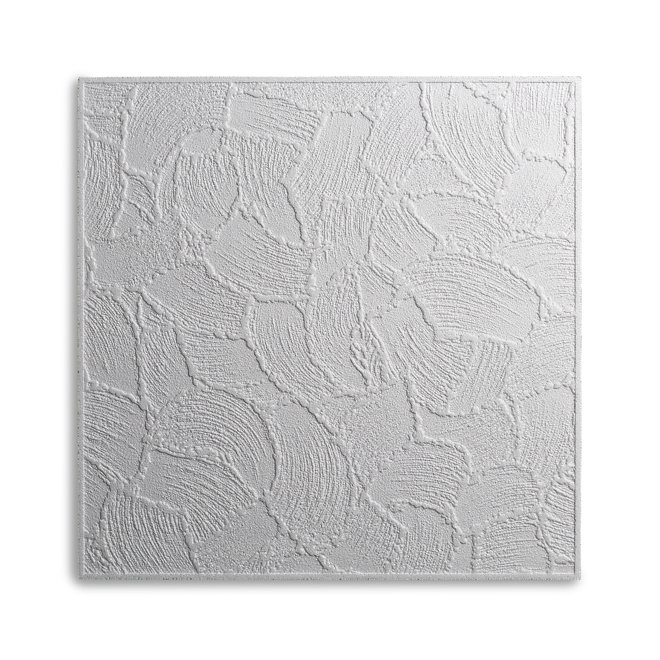 DECOSA Dalle de plafond VALENCIA - polystyrène - blanc - effet crépi - 50 x 50 cm