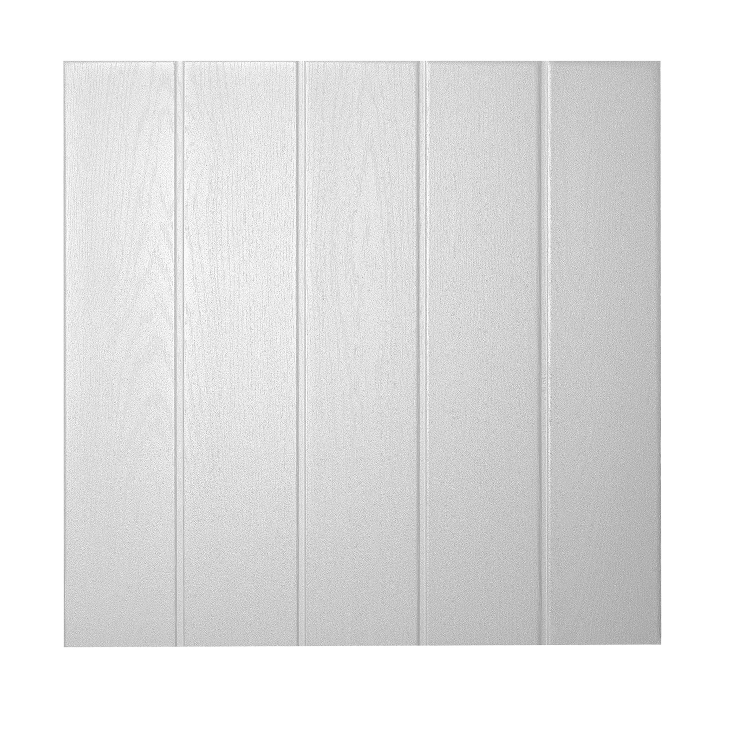 DECOSA Dalle de plafond ATHEN - polystyrène - effet bois - blanc - 50 x 50 cm